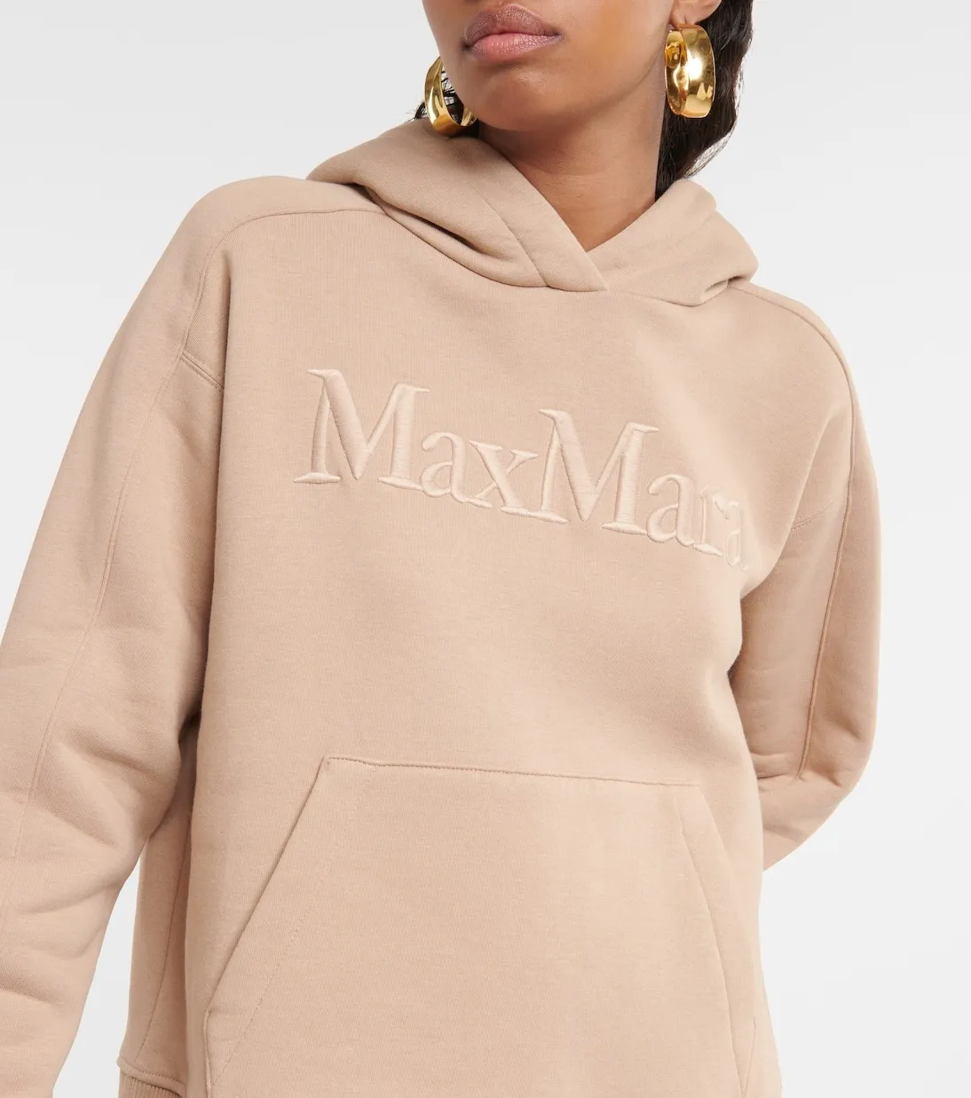 Max Mara Street Style Long Sleeves Cotton Oversized Logo