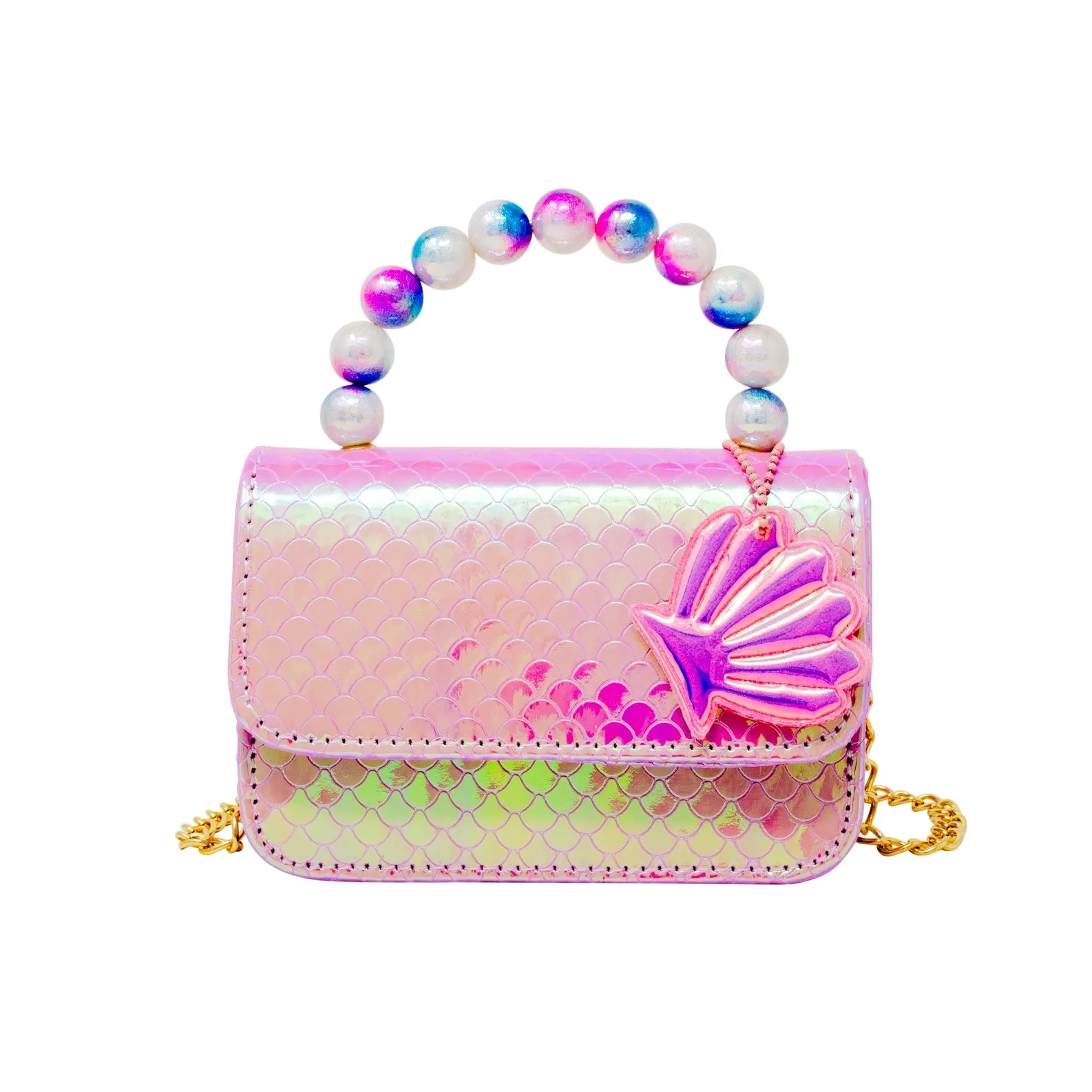 Mermaid Pearl Handle Seashell Bag