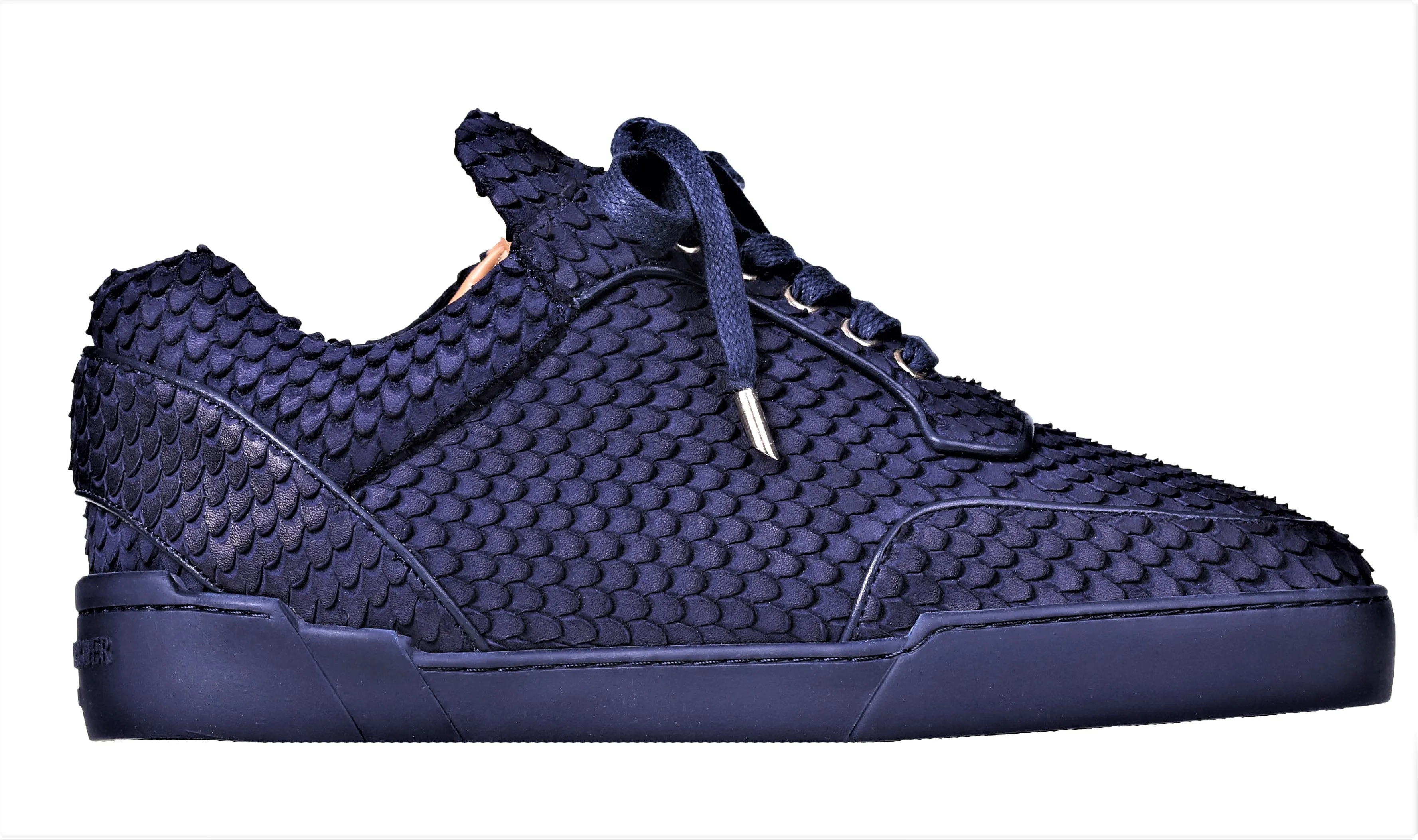 Midnight Blue Cobra Cut Low-Top Shoes