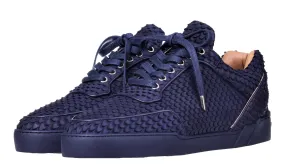 Midnight Blue Cobra Cut Low-Top Shoes