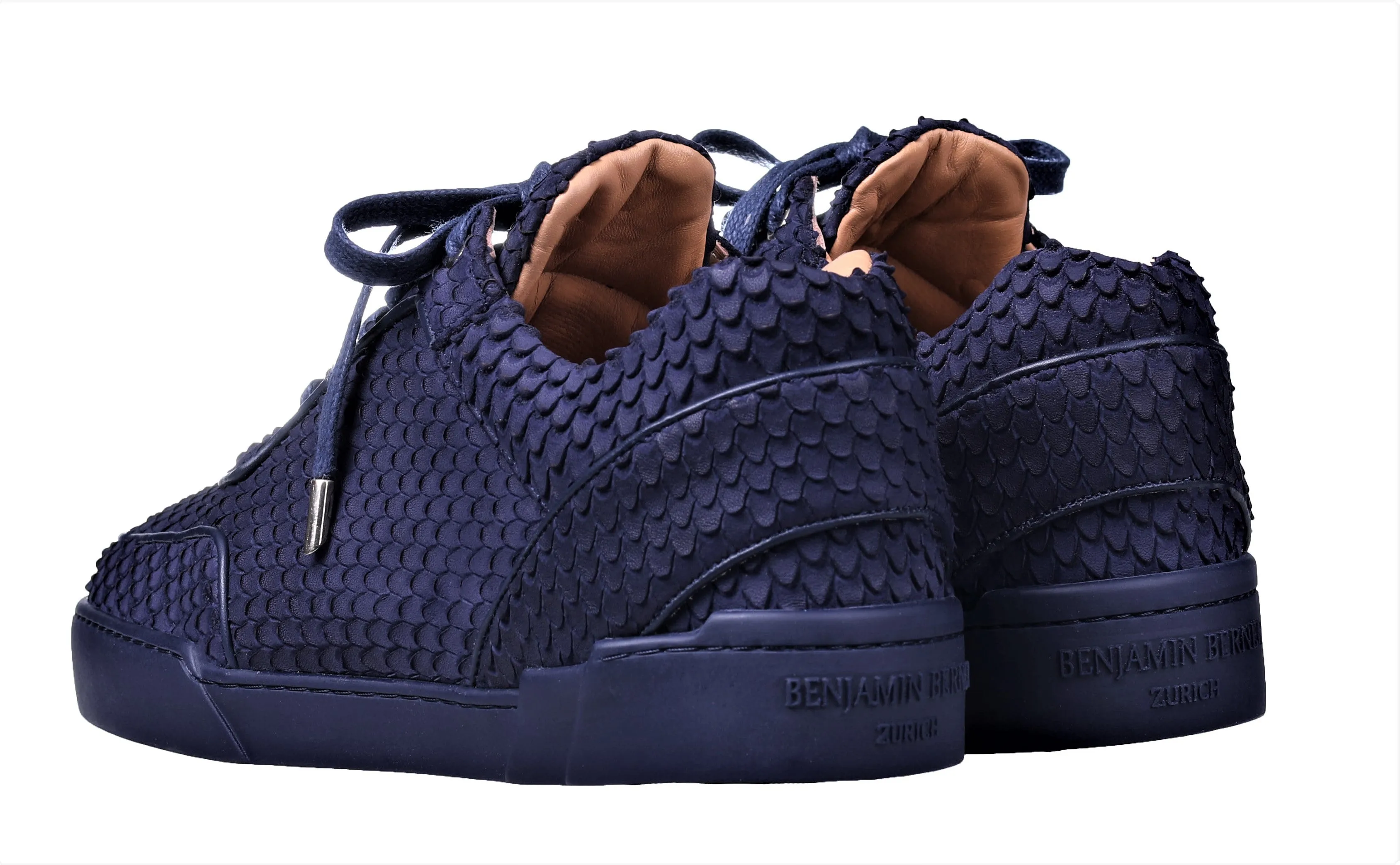 Midnight Blue Cobra Cut Low-Top Shoes