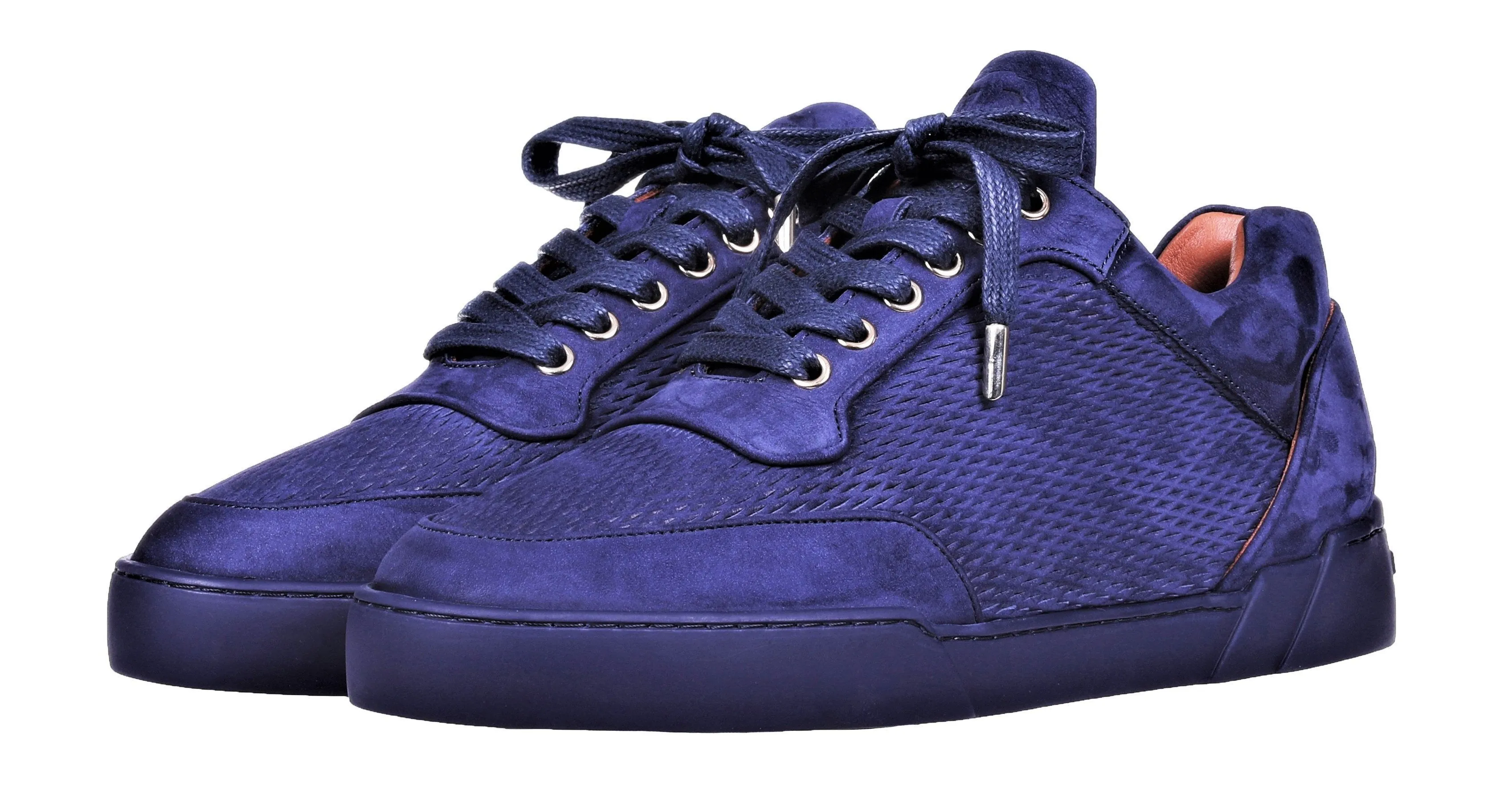 midnight blue low-top sneakers