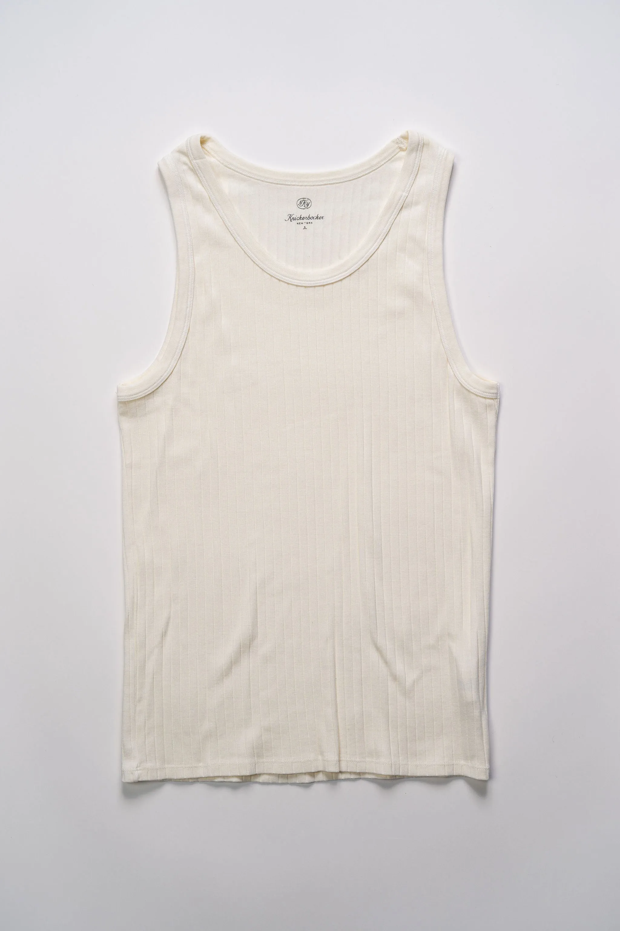 Milk Knickerbocker Rib Tank