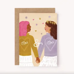 Mrs & Mrs Wedding Card