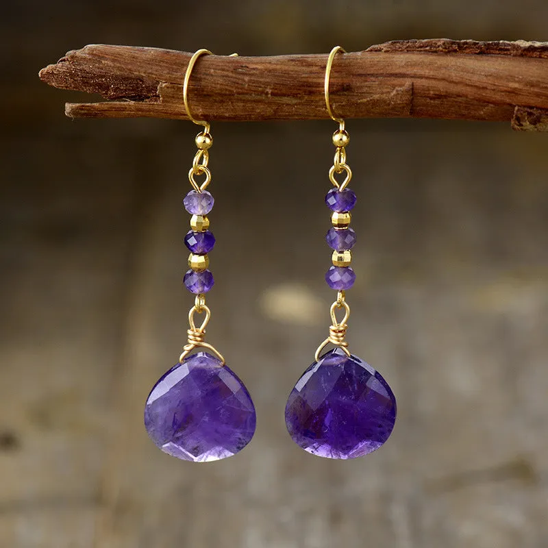 Natural Stone Bead Earrings