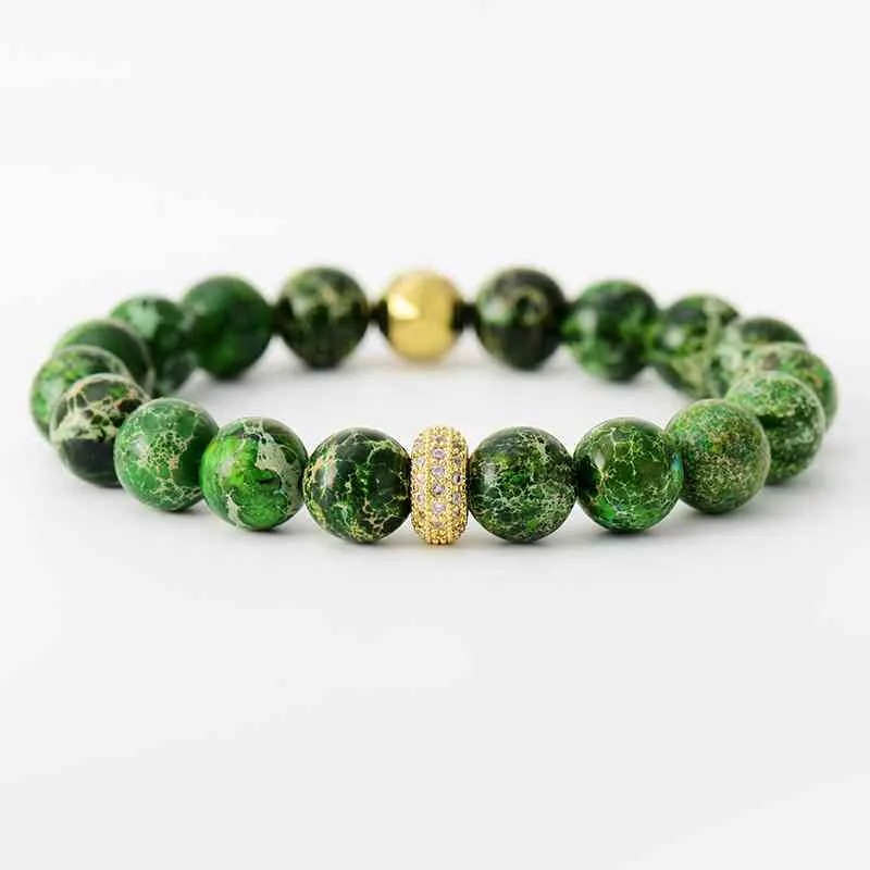 Natural Stone Beaded Bracelet - Search Engine Optimized Result: Handcrafted Gemstone Beaded Bracelet with Earthy Elements