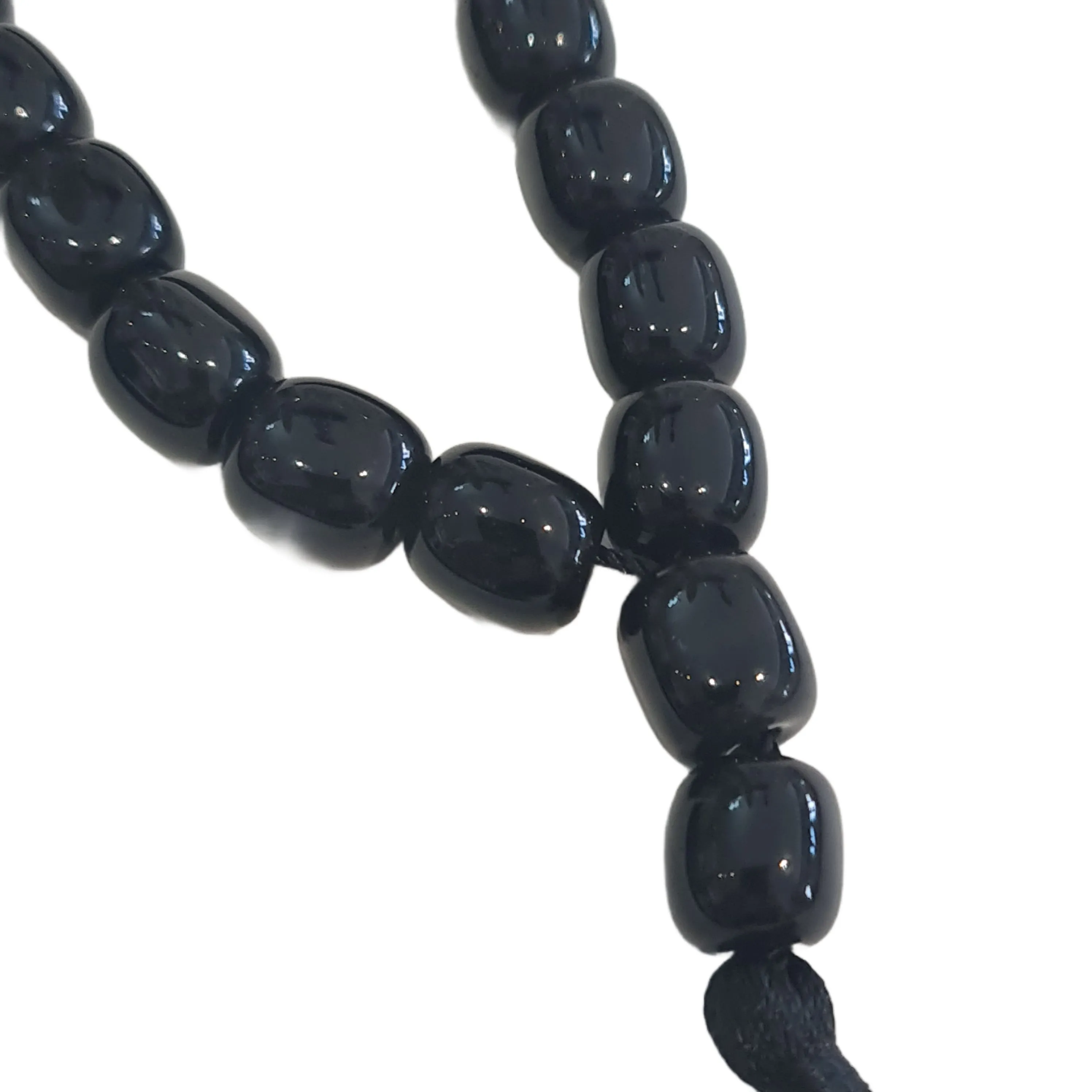 Natural stone Obsidian handmade komboloi