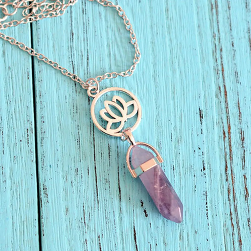 Natural Stone Pendant Necklace