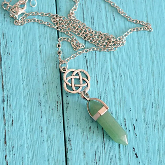 Natural Stone Pendant Necklace