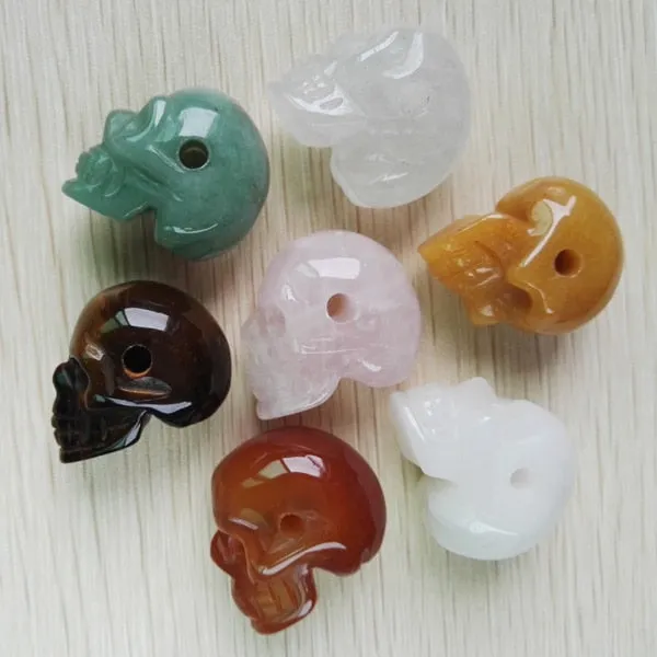 natural stone skull pendants for sale, set of 12