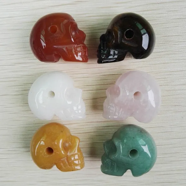 natural stone skull pendants for sale, set of 12