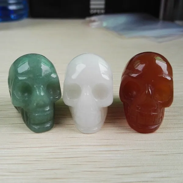 natural stone skull pendants for sale, set of 12