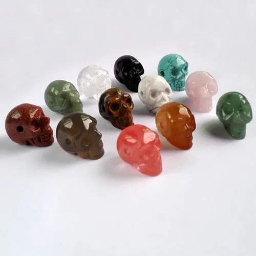 natural stone skull pendants for sale, set of 12