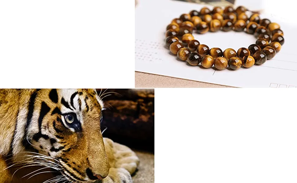 Natural Tiger's Eye Bead Bracelet - 10mm Size