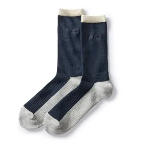 Navy Ribbed Sock