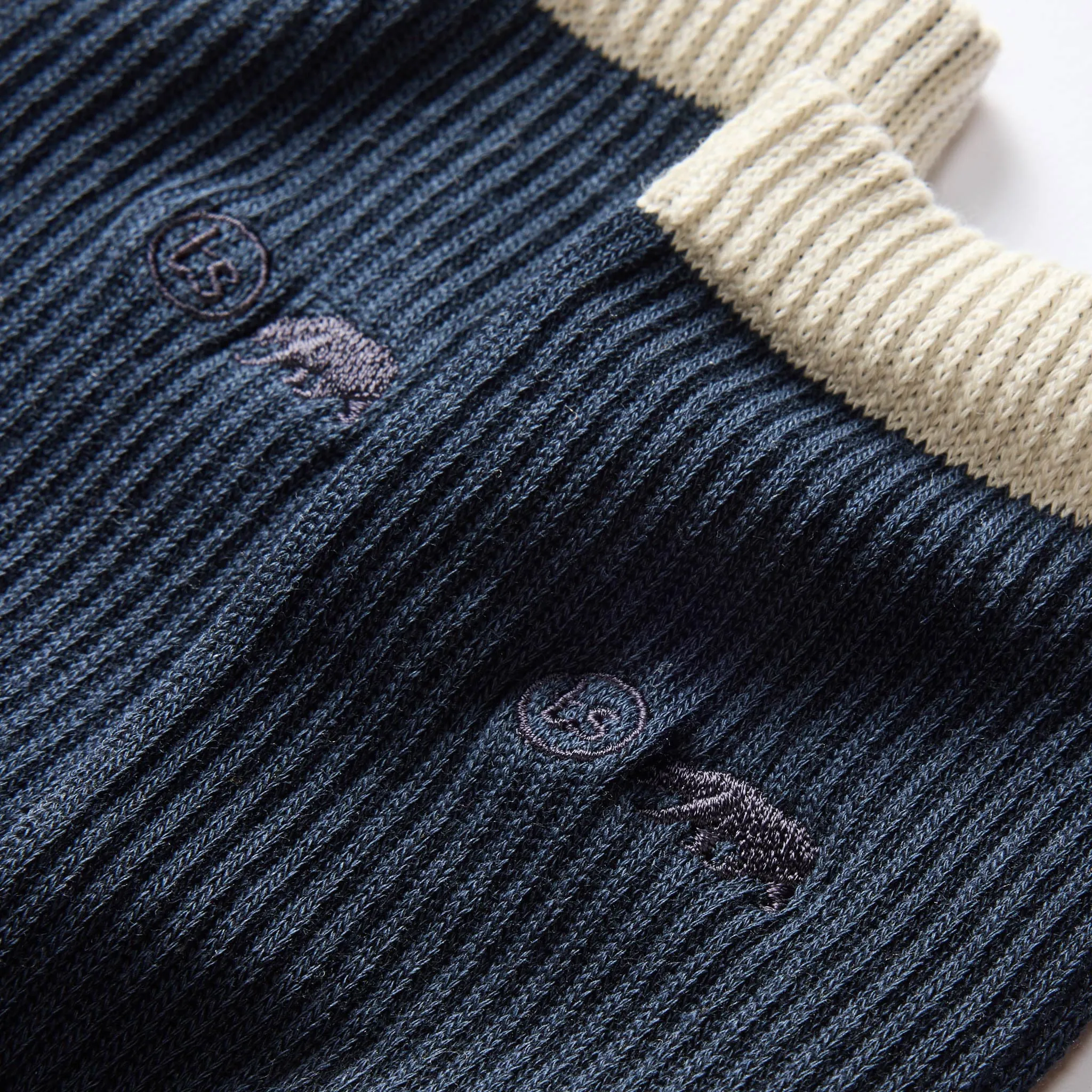 Navy Ribbed Sock