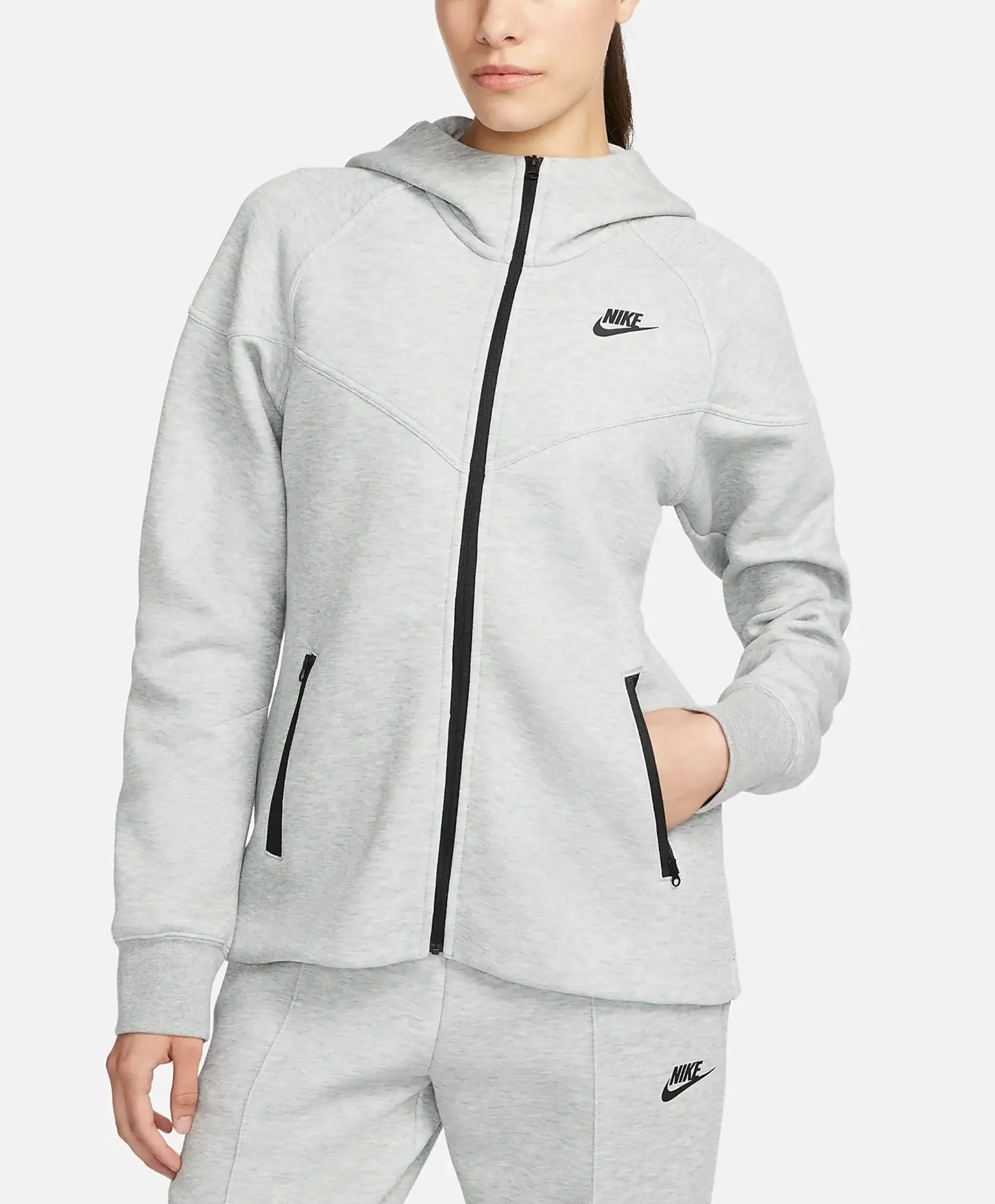 Nike Street Style Long Sleeves Plain Cotton Logo - Blended Fabrics