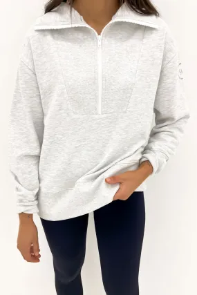 Nova Half Zip Sweater Grey Marle