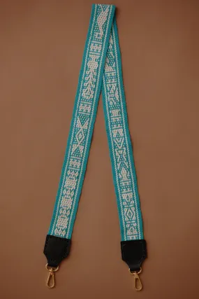 OAXACAN STRAP // TURQUOISE + WHITE