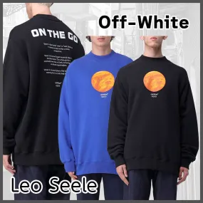 Off-White Crew Neck Street Style Long Sleeve Cotton - Buy Now