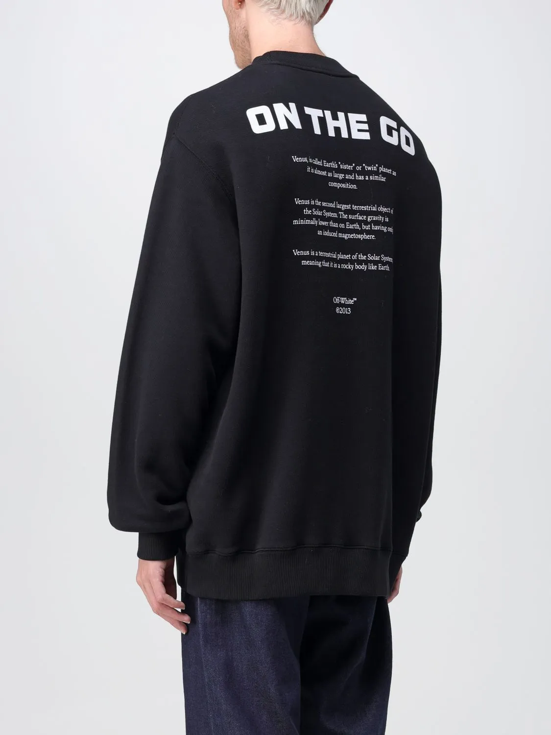 Off-White Crew Neck Street Style Long Sleeve Cotton - Buy Now