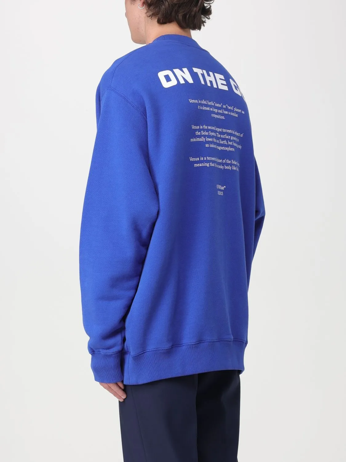 Off-White Crew Neck Street Style Long Sleeve Cotton - Buy Now