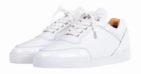 Off-White Washed Patent Calfskin Low-Top Shoes