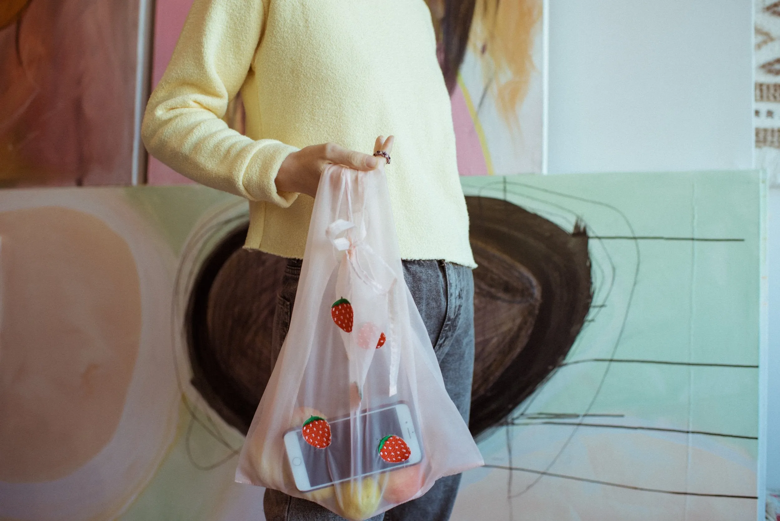 Organza Strawberry Tote