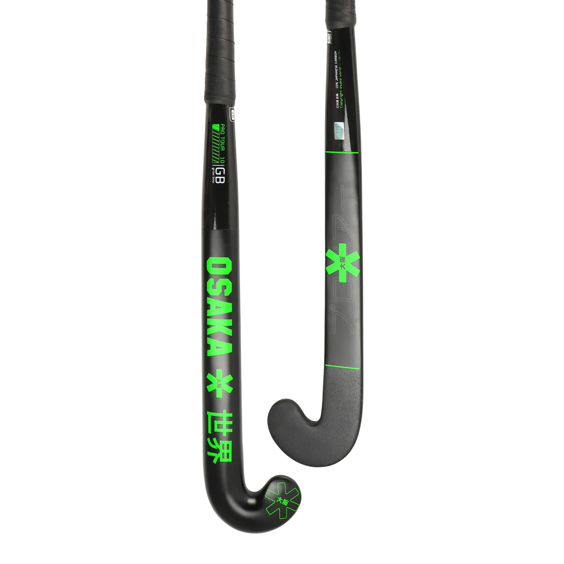 Osaka Pro Tour 10 2.0 Grow Bow Hockey Stick 2024 - Iconic Black