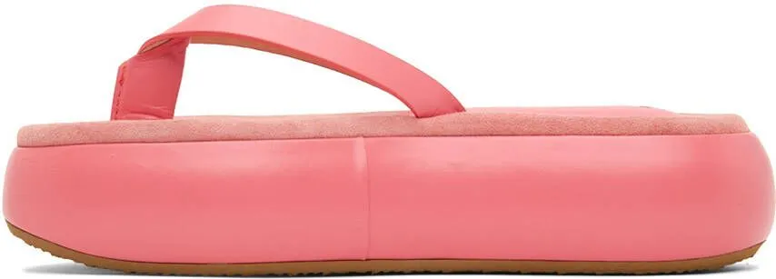 OSOI Pink Boat Flip Flop Platform Slides