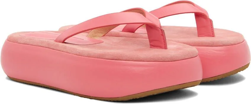 OSOI Pink Boat Flip Flop Platform Slides