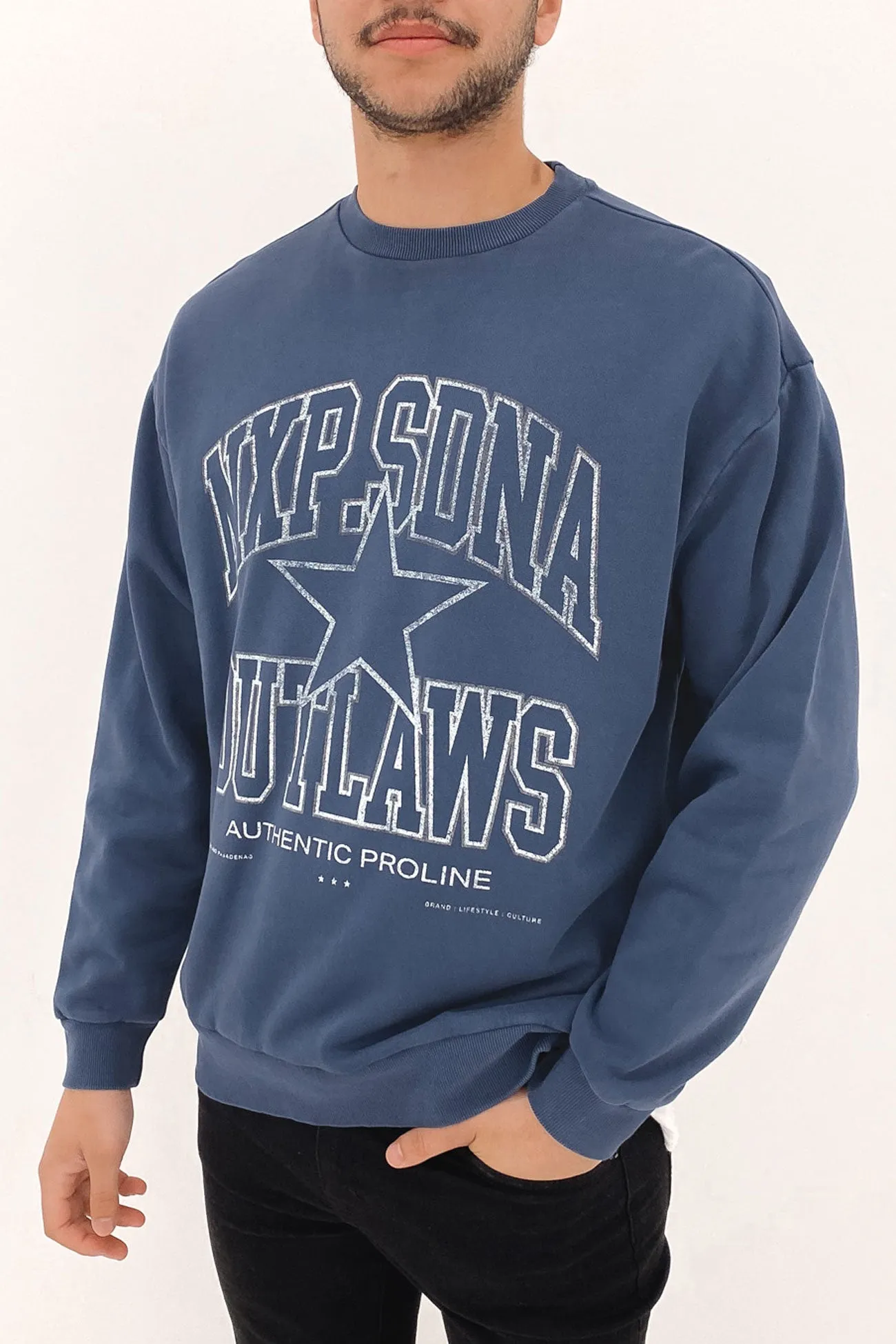 Outlaws Relaxed Sweater Pigment Insignia Blue