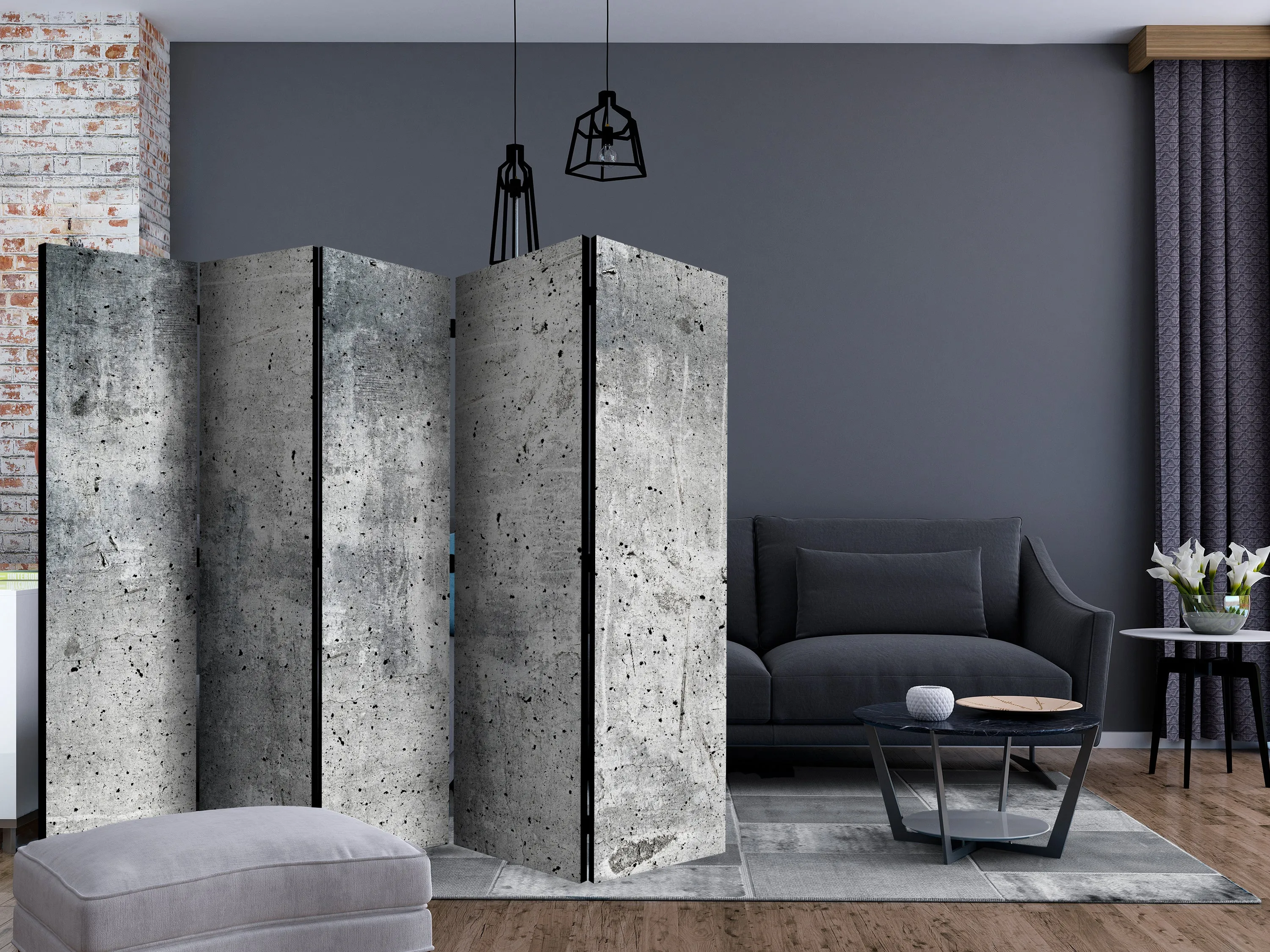 Paravento Fresh Concrete II [Room Dividers]