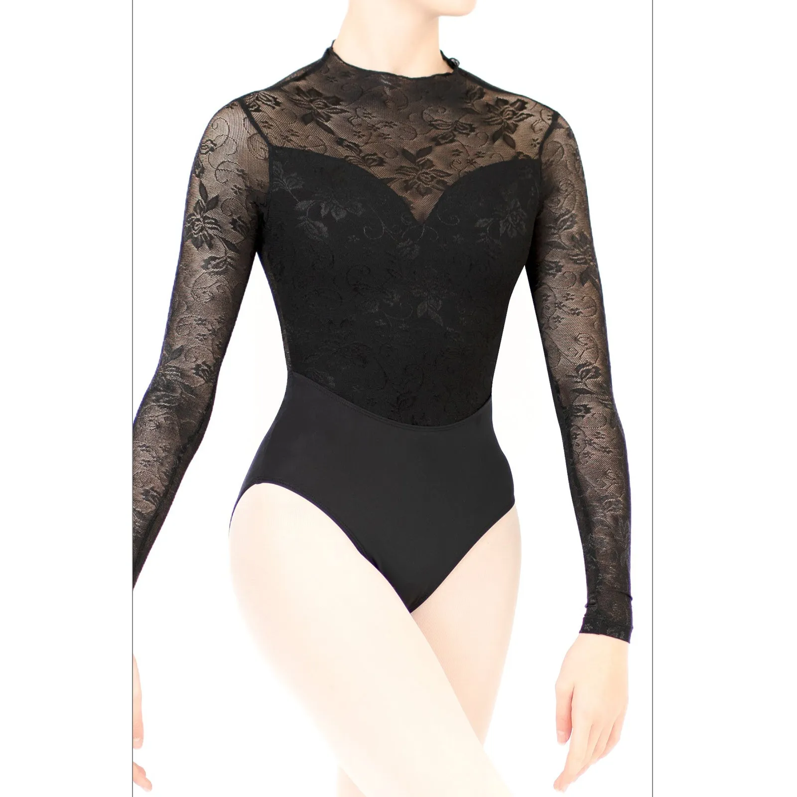 Paris Snowflake Leotard - Ebony Lace