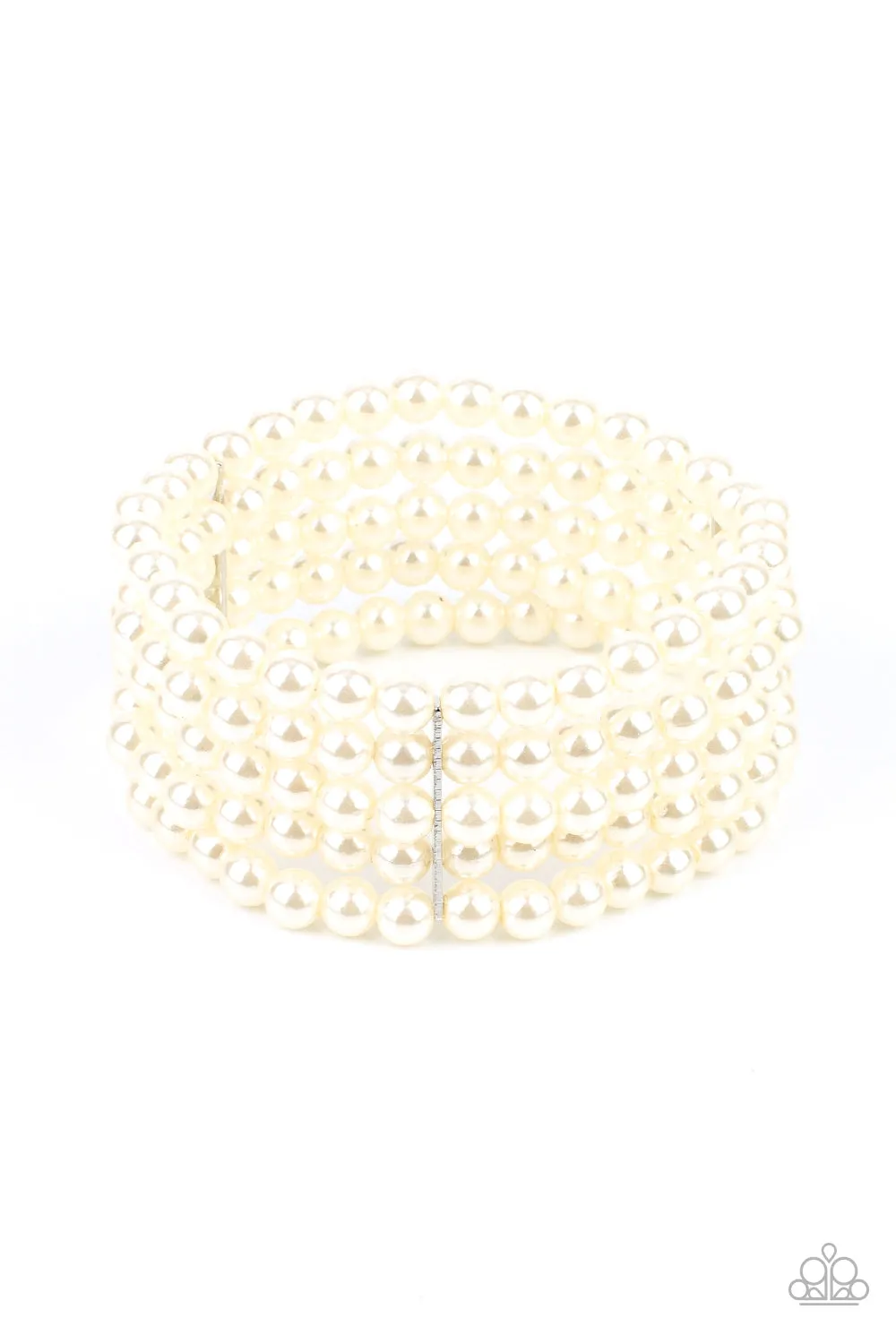 Pearly Affair White Bracelet - Shop Now