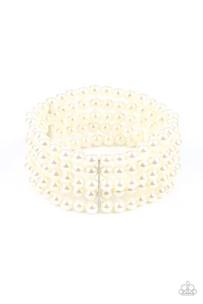 Pearly Affair White Bracelet - Shop Now