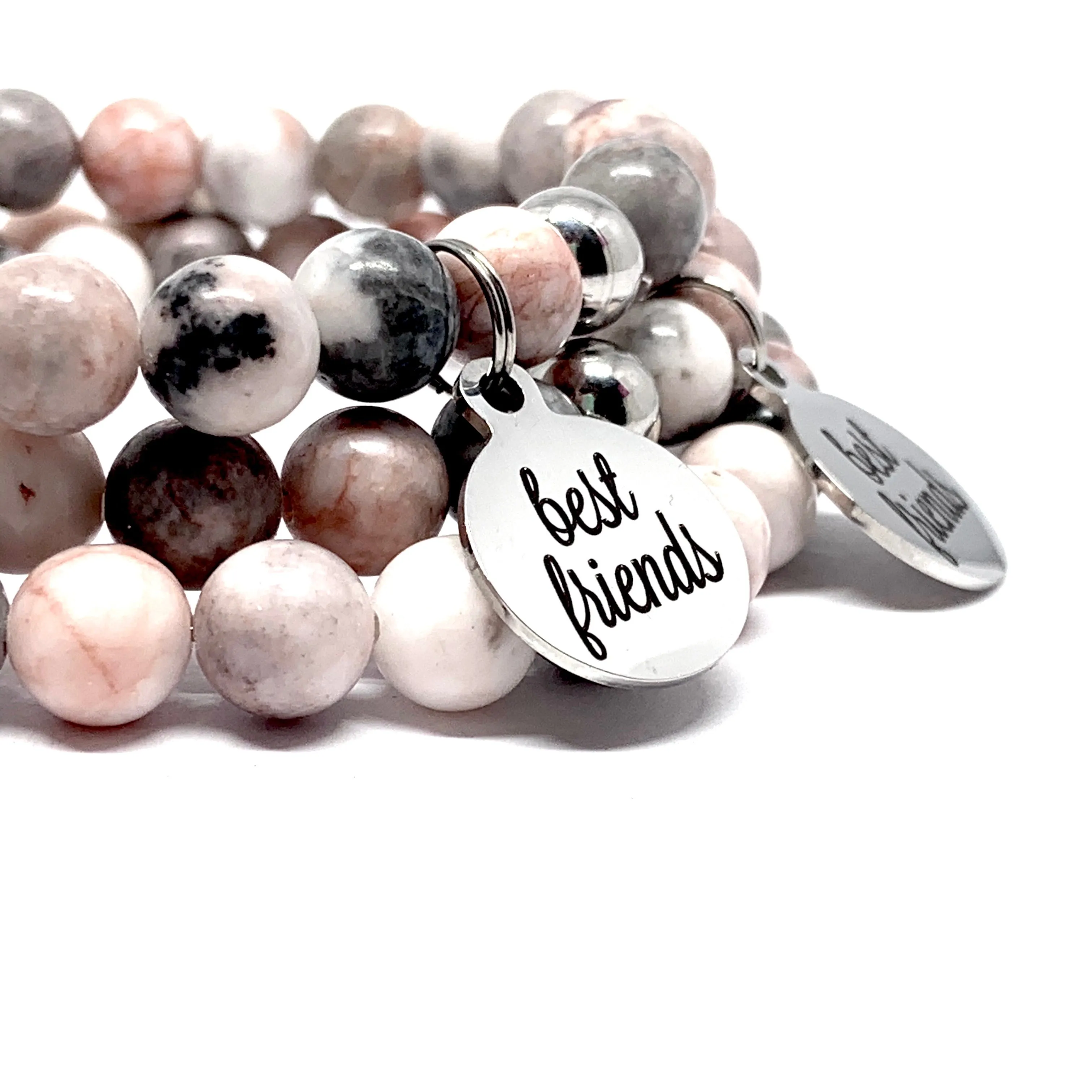 Pink Zebra Jasper Friendship Bracelet