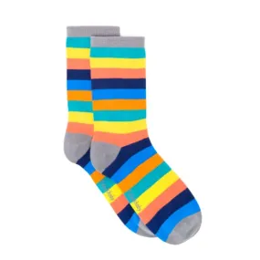 Polly and Andy Rainbow Stripe Bamboo Socks with Seamless Design