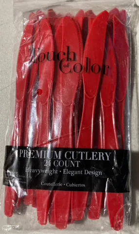 Premium Plastic Cutlery - 24 Count Knives