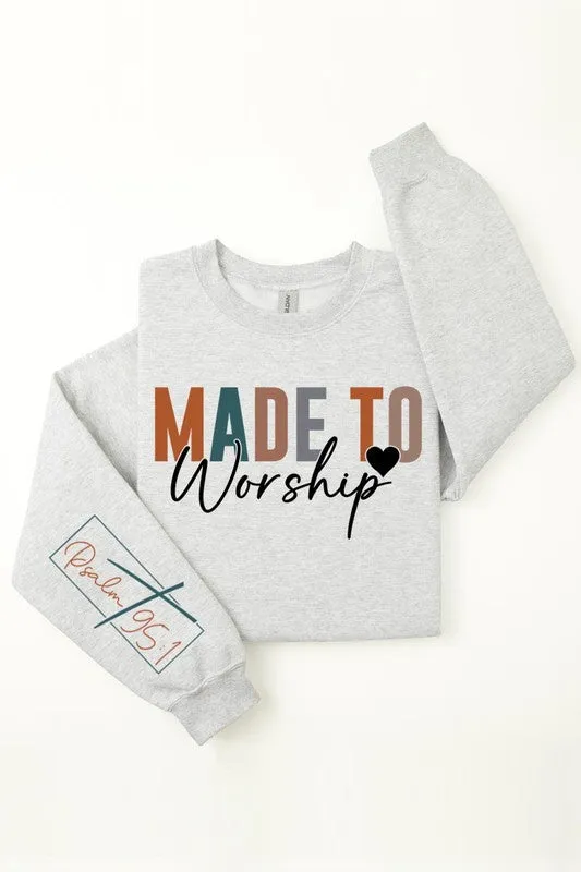 Psalm 95:1 Graphic Fleece Sweatshirts