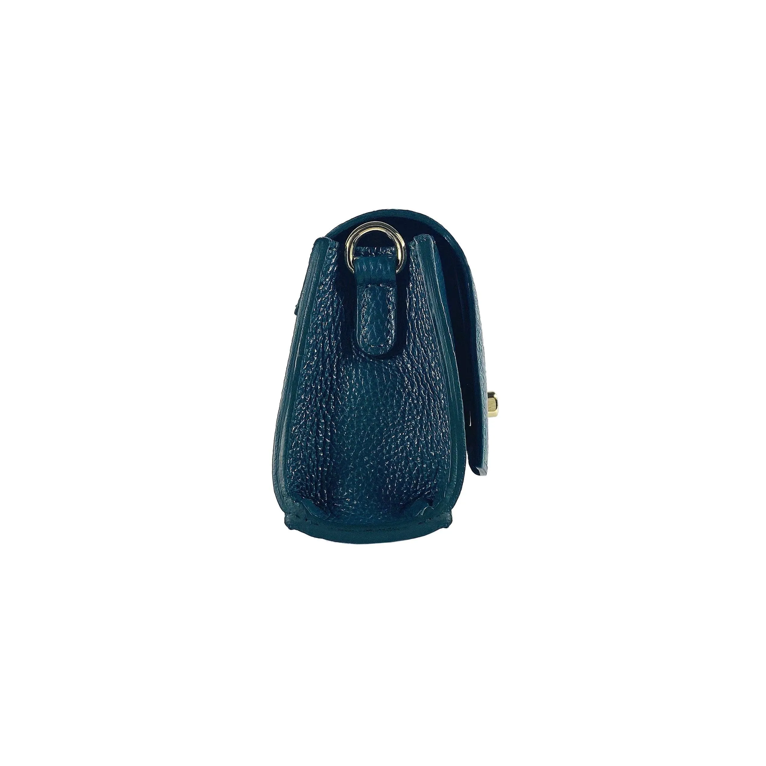 RB1009E | Woman Shoulder Bag in Genuine Leather | 20 x 15 x 9 cm