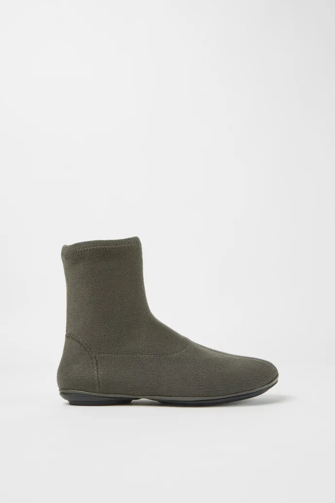 Right TENCEL Green ankle boots