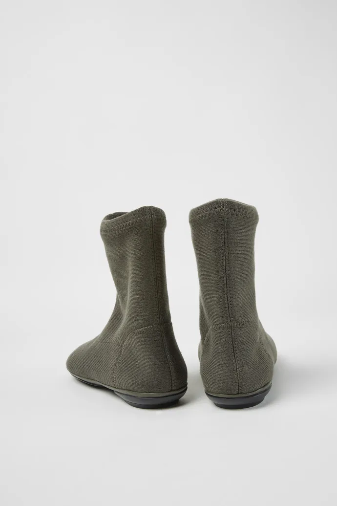 Right TENCEL Green ankle boots