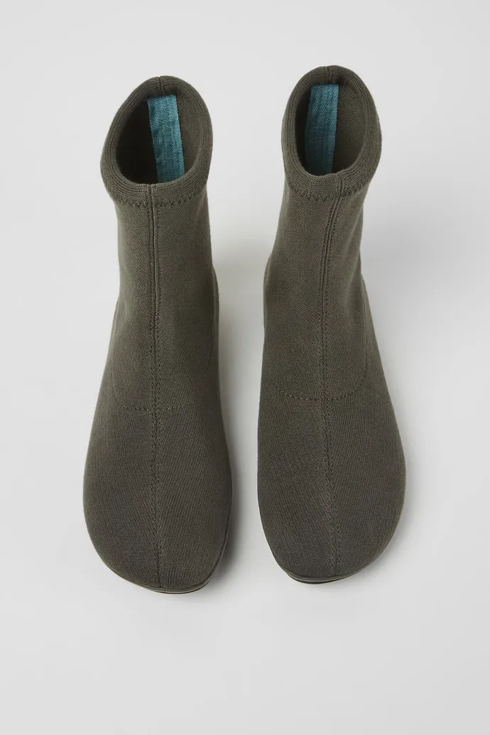 Right TENCEL Green ankle boots