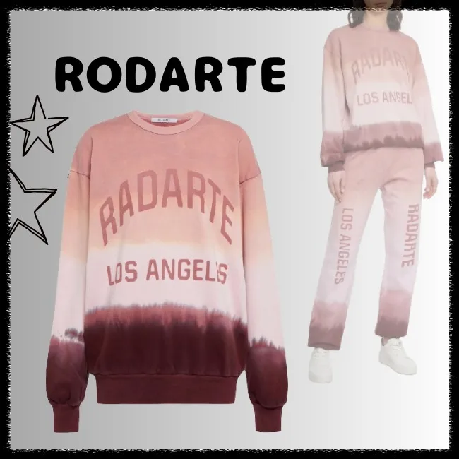 Rodarte crew neck unisex sweat, street style, tie-dye, long sleeves