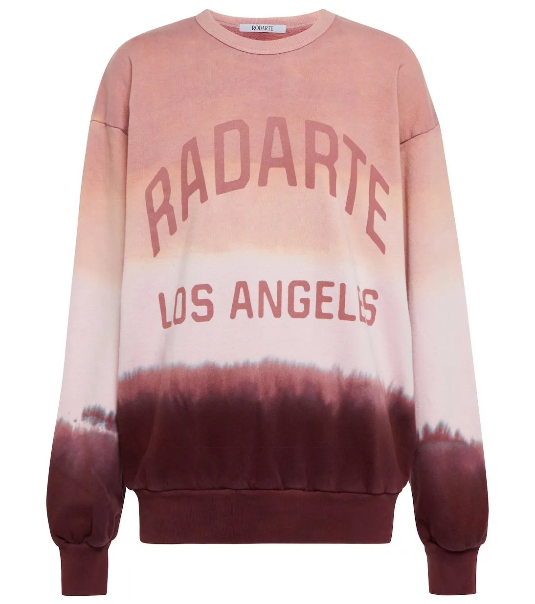 Rodarte crew neck unisex sweat, street style, tie-dye, long sleeves