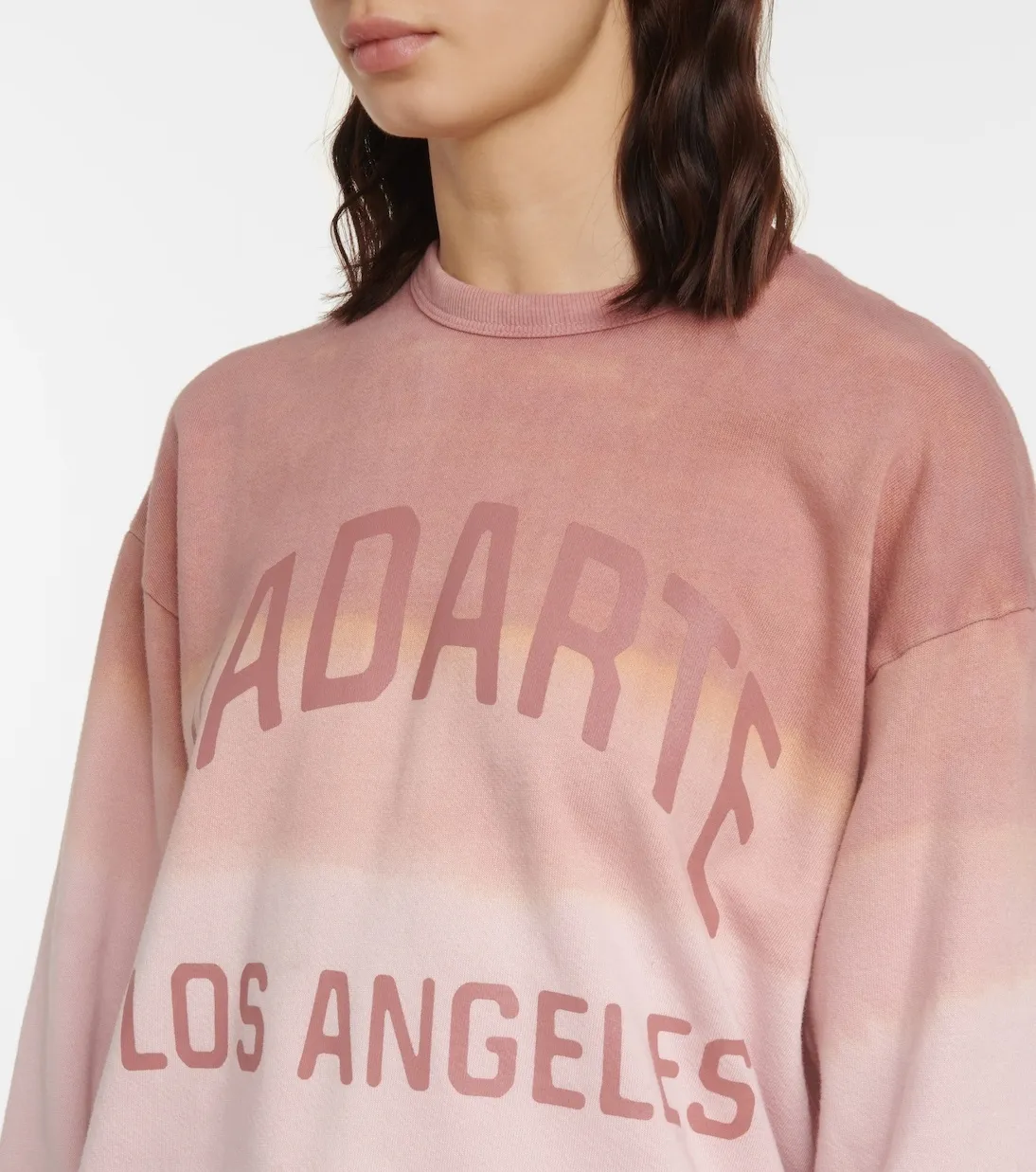 Rodarte crew neck unisex sweat, street style, tie-dye, long sleeves