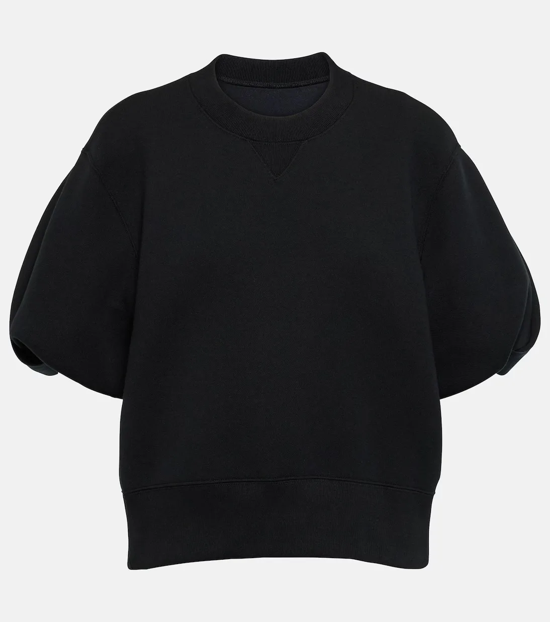 sacai Blended Fabrics Street Style U-Neck Long Sleeves Plain