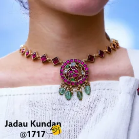 Sandy001JKC - Elegant Jadau Kundan Necklace for Women by Sangeetha