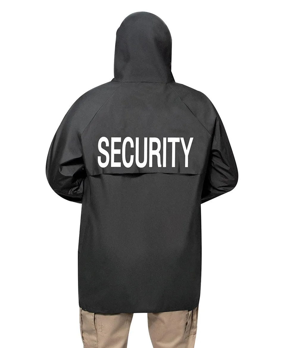 Security Nylon Rain Jacket - Black